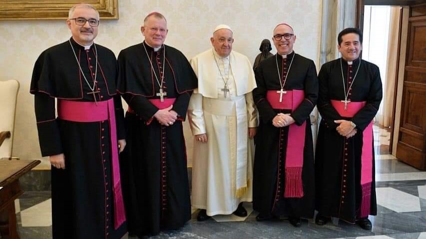 Papa Francisco con la presidencia de la CNBB