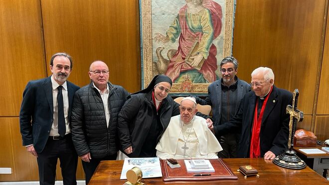 Francisco, con RD, sor Lucía y el padre Ángel