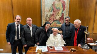 Francisco, con RD, sor Lucía y el padre Ángel
