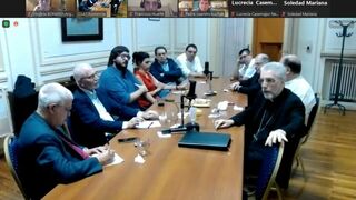 Monseñor Luis Marín de San Martín OSA .Rueda de prensa en Buenos Aires