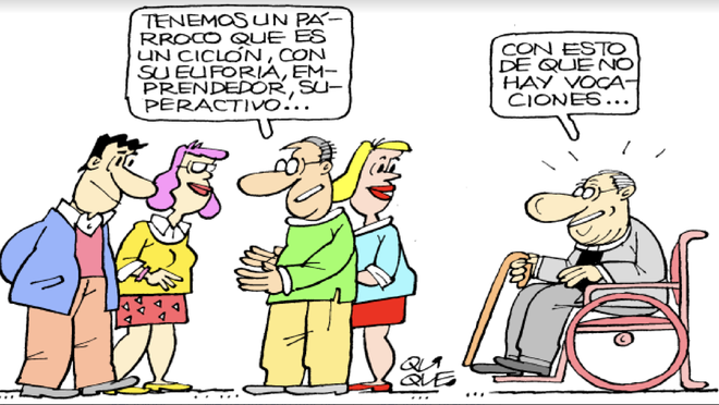 Párroco superactivo