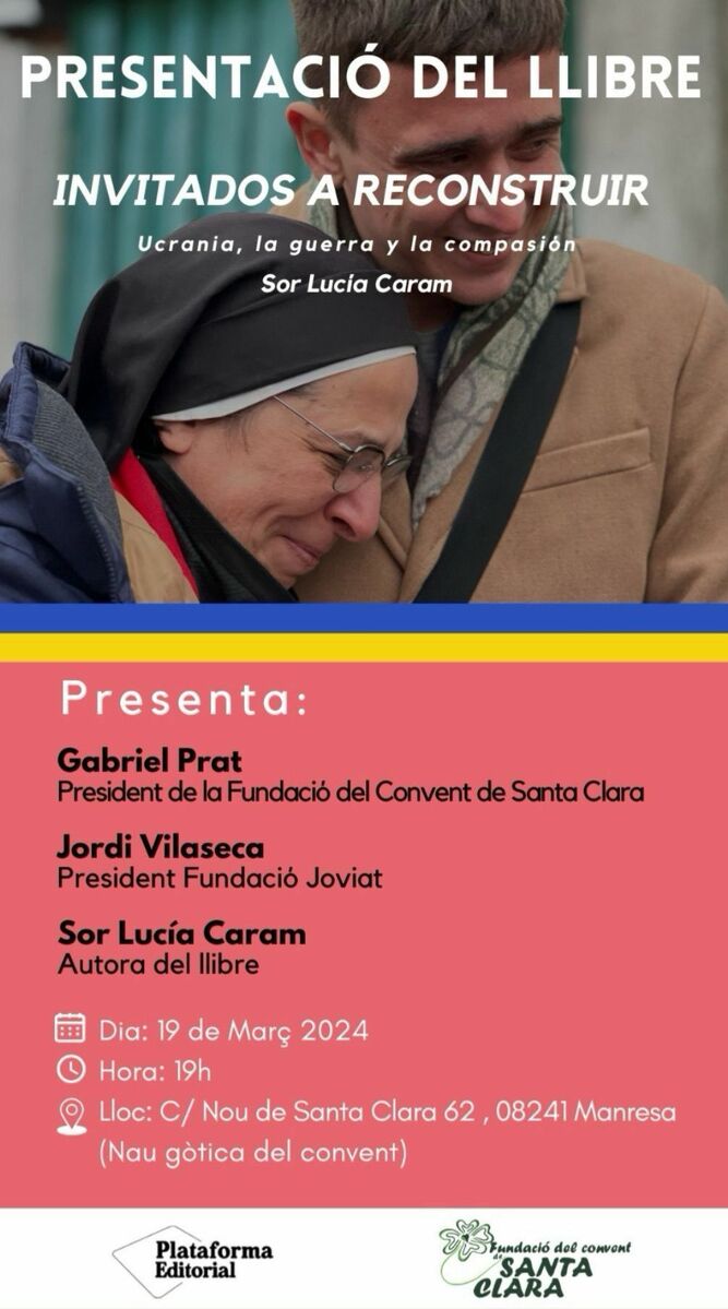 Presentación del libro de Sor Lucía, esta tarde en Manresa