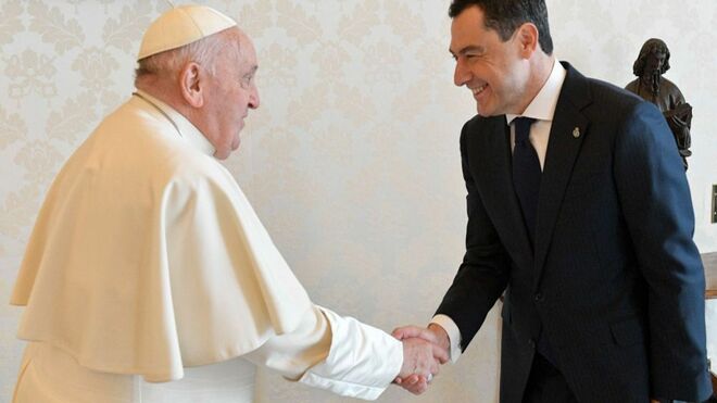 Juanma Moreno Bonilla, con el Papa