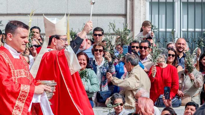 Cobo, en el Domingo de Ramos de La Almudena