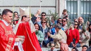 Cobo, en el Domingo de Ramos de La Almudena