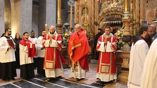 Ceremonia en el Santo Sepulcro