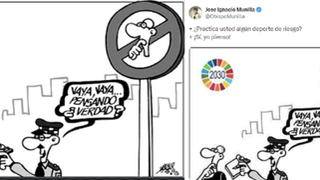 A la izquierda, viñeta original de Forges. A la derecha, la manipulación de Munilla