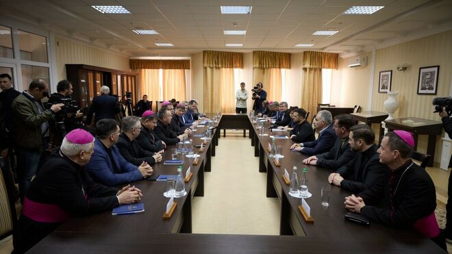 Reunión de Zelensky con los obispos