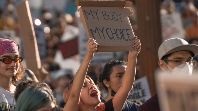 Pancarta contra el aborto