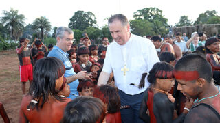 Monseñor Artime en Meruri. Mato Grosso do Sul (Amazonia brasileña)