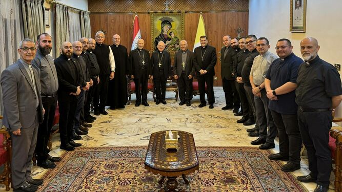 El cardenal Sako, en su regresa a Bagdad