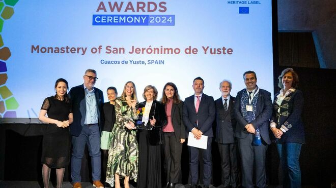 Entrega al Monasterio de Yuste del Sello de Patrimonio Europeo
