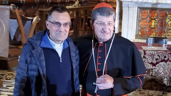 Gambelli, con el cardenal Betori