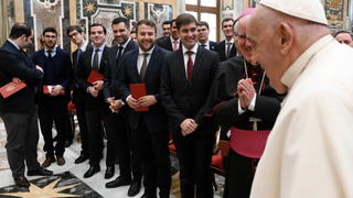 El Papa y los seminaristas de Sevilla