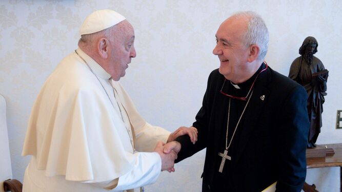 Pérez Pueyo, con el Papa Francisco