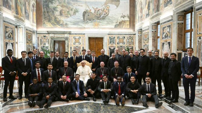 El Papa, con los seminaristas de Burgos