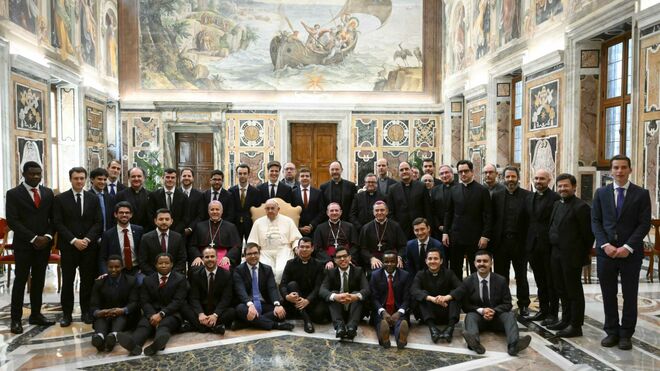El Papa, con los seminaristas de Burgos