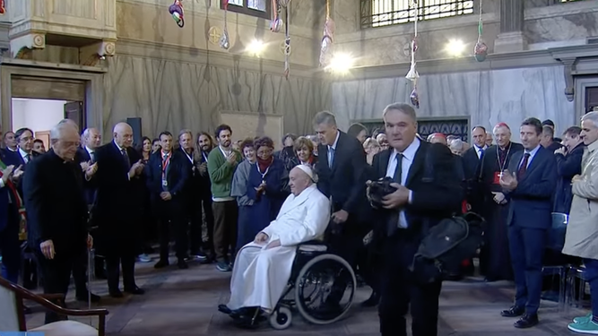 Francisco, en el Pabellón de la Bienal de Venecia