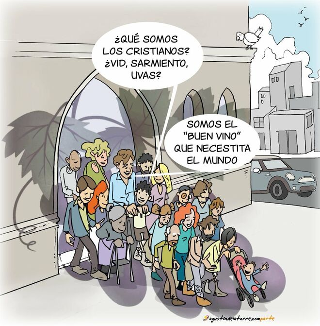 De la tierra, la vid, de la vid el sarmiento, del sarmiento la uva, de la uva…