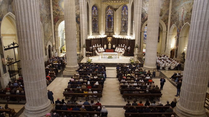 La catedral de Albacete en la acción de gracias por el ministerio del obispo Fernández Collado