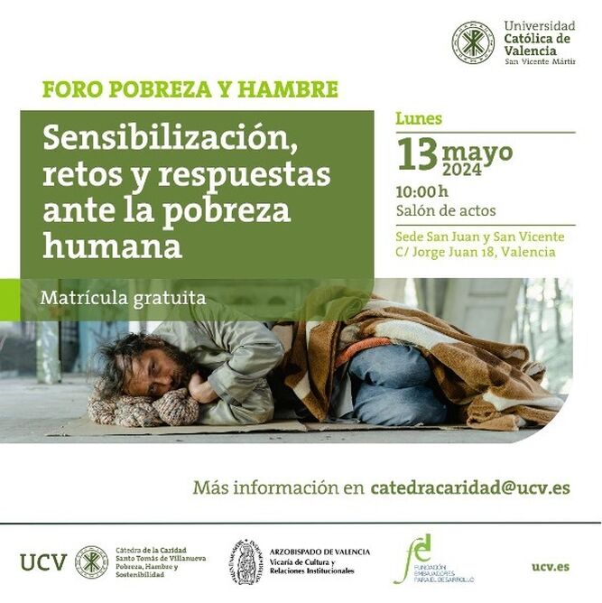 Foro 'Pobreza y Hambre: sensibilización, retos y respuestas ante la pobreza humana', en la UCV