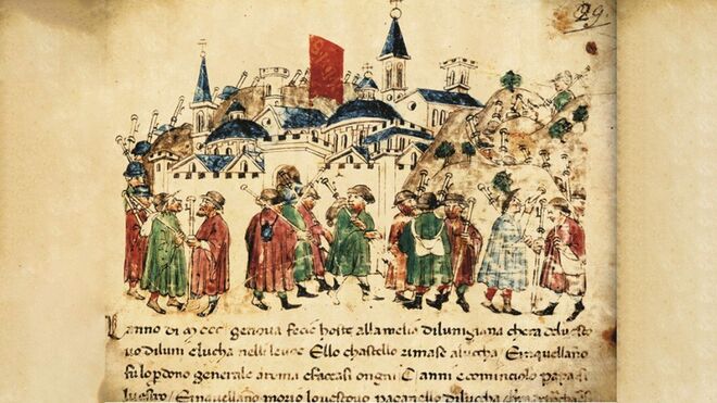 Manuscrito "Crónicas" de Giovanni Sercambi, XIV, Archivo de Estado, Lucca