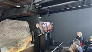 El padre abad de Montserrat en la presentación del Milenario