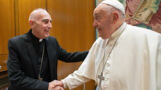 Obispo Carlos Malfa con el papa Francisco