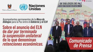 La Iglesia y Naciones Unidas ante el anuncio del ELN