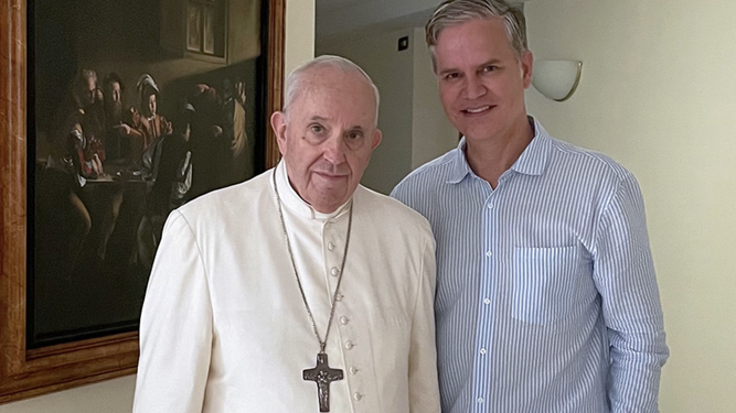 El Papa y Juan Carlos Cruz