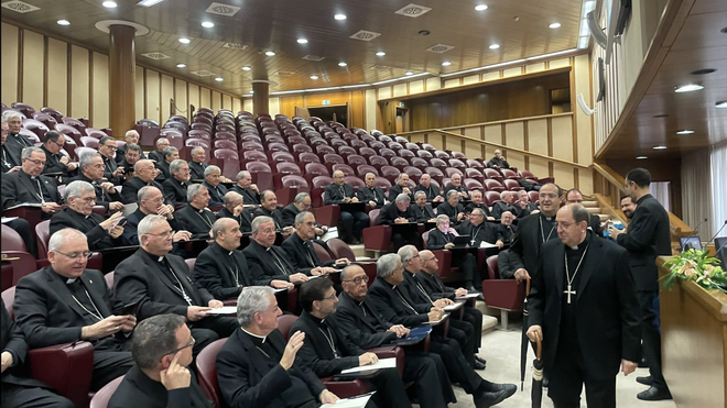 Los obispos españoles en su visita al Vaticano