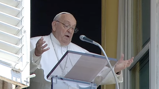 El Papa, durante el 'regina coeli'