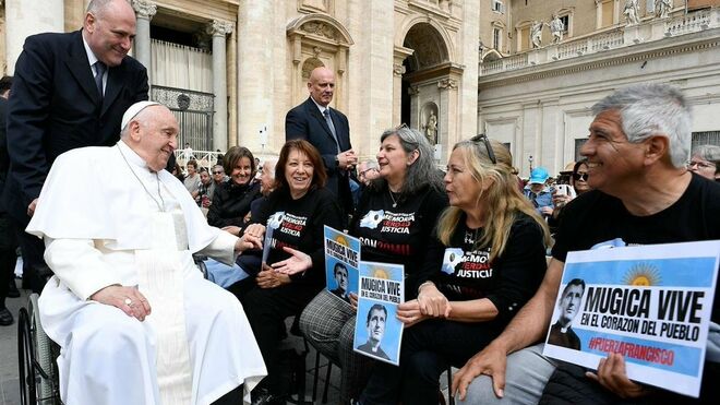 El Papa, con quienes recuerdan al padre Mugica
