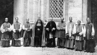 Obispos chinos participantes en el Primer Concilio del país asiático