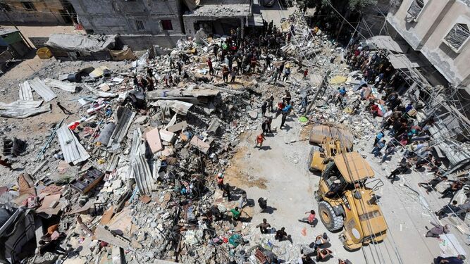 El campo de refugiados de Nuseirat, en Gaza, tras un bombardeo israelí