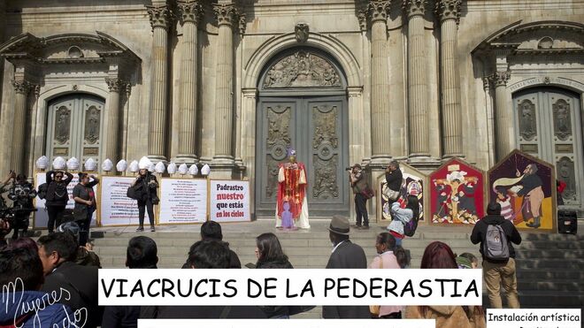 "Viacrucis de la pederastia". Bolivia