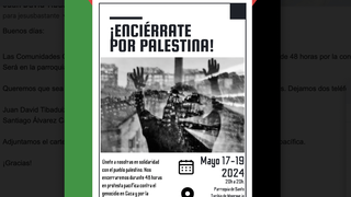 Las Comunidades Cristianas Populares de Valladolid se 'encierran' por Palestina