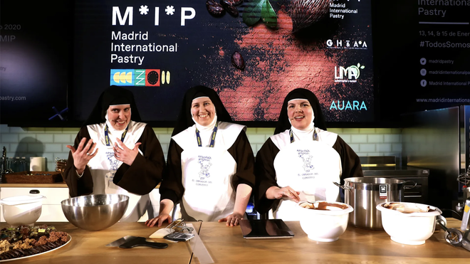 Tres clarisas de Belorado en el 'Madrid Fusión' en una imagen de archivo