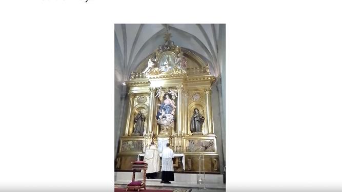 Captura de la 'misa' de este domingo en Belorado