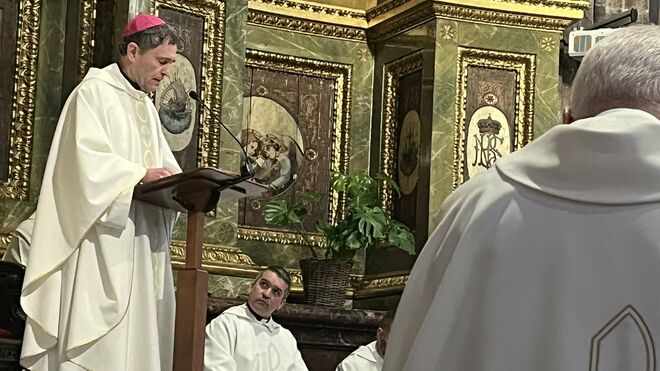 Joseba Segura, hoy, en una misa