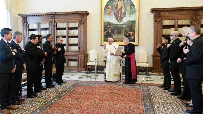 Audiencia del Papa a los educadores de la Compañía de Jesús