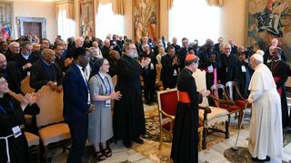 Francisco, con los directores nacionales de las OMP