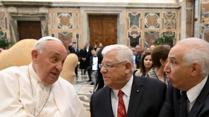 El Papa, con los promotores de la campaña Gracias Doctor.jpg