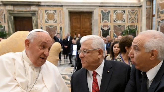 El Papa, con los promotores de la campaña '¡Gracias, Doctor!'