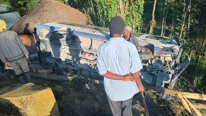 Víctimas del alud en Papúa Nueva Guinea