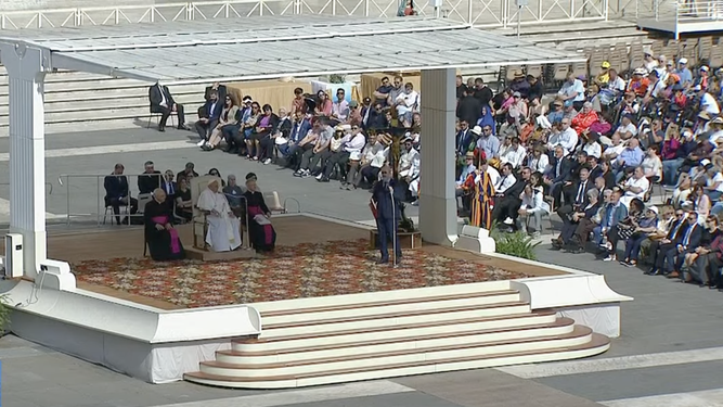 El Papa, en la audiencia en la plaza de san Pedro