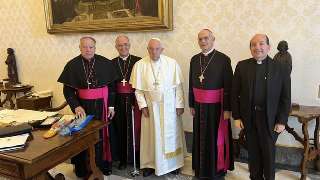 El papa recibe a la cúpula episcopal venezolana