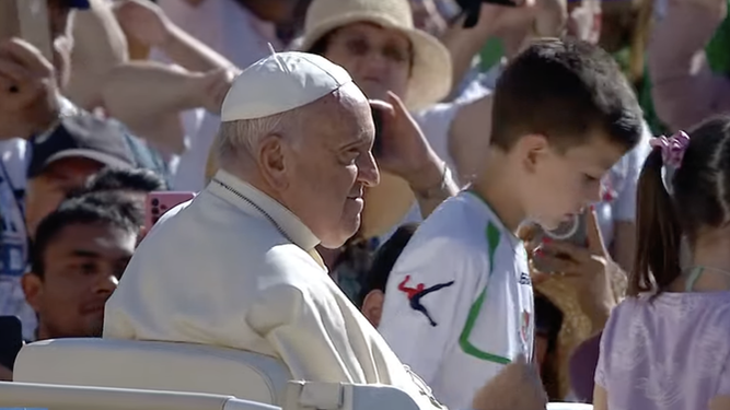 Papa, en la audiencia