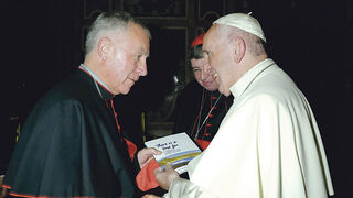 El cardenal Dew, con el papa Francisco