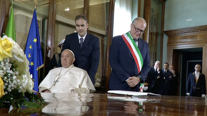 El Papa, en el Ayuntamiento de Roma